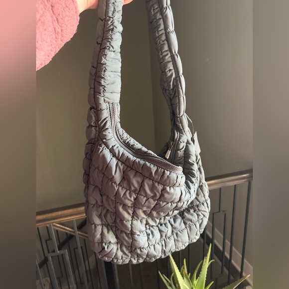 Do Everything in Love Quilted Hobo Bag in Olive Green - Picture 3 of 8